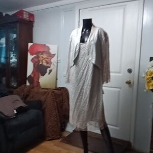 Elegant Cream Midi Dress